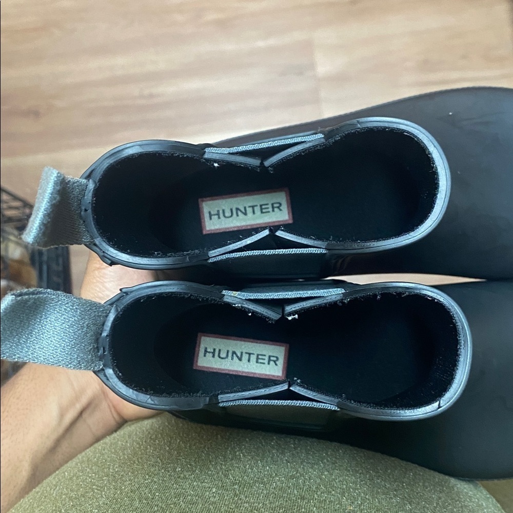 Hunter Women’s Original Matte Black Chelsea Rubber Rain Boots Size 7 - Picture 16 of 17